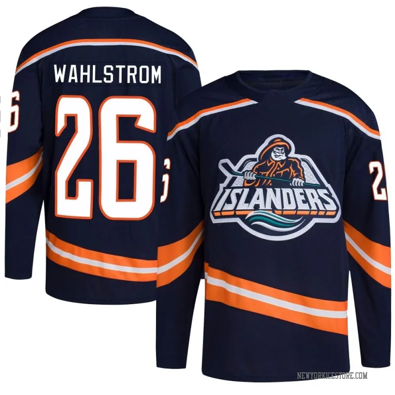 New York Islanders No54 Oliver Wahlstrom Royal Blue Home USA Flag Jersey