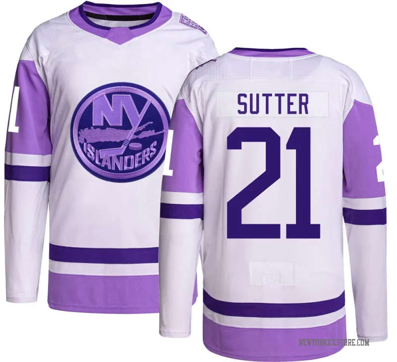 Youth Brent Sutter New York Islanders Authentic Hockey Fights Cancer Jersey New York Store